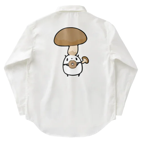 シイタケに侵食されるパンダ Work Shirt