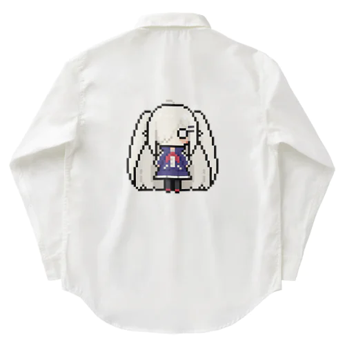 ドット絵の白髪ロング美少女 Work Shirt