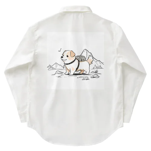 かわいい犬のバックグラウン Work Shirt