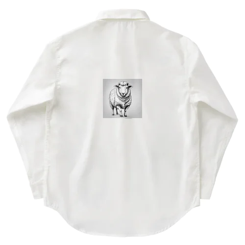 モノクロの羊 ワークシャツ