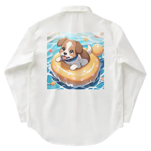 海水浴してるワンコちゃん Work Shirt