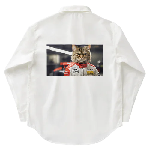 Ｆ１レーサー猫 Work Shirt