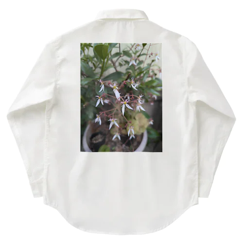 ユキノシタのお花が可愛らしい〜 ワークシャツ