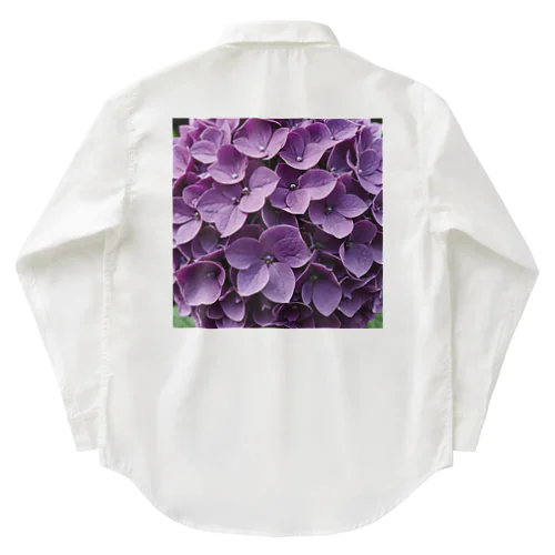 魅惑の紫陽花 Work Shirt