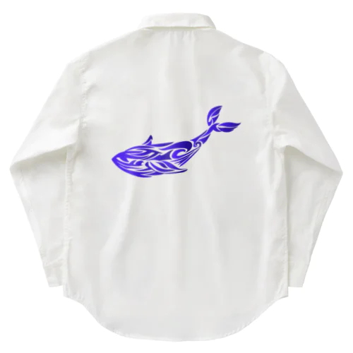 トライバルクジラ Work Shirt