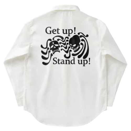 Get Up! Stand Up!(黒) ワークシャツ