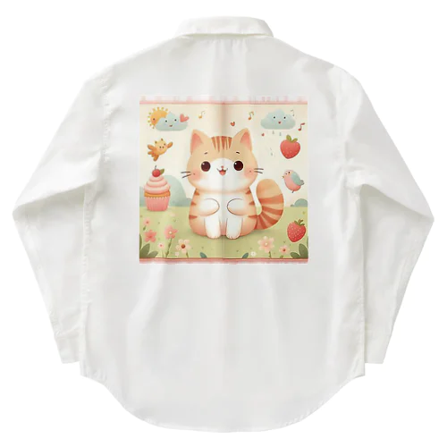 「可愛い猫」グッズ Work Shirt