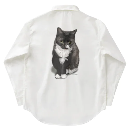 くつした猫のくろみつ Work Shirt