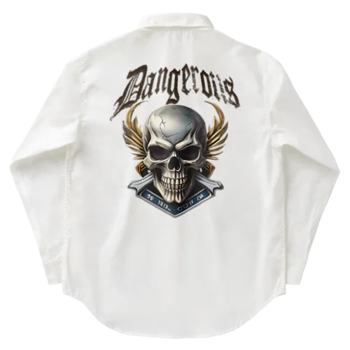 SKULL BIKER-08 Work Shirt