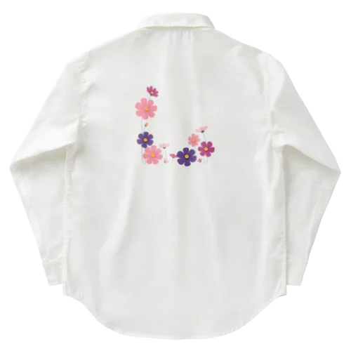 美しいコスモスの花❀ Work Shirt