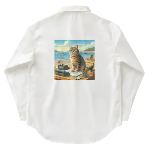 海辺の仕事猫 Work Shirt