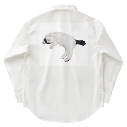 尻尾が短い保護猫 たぬちゃん Work Shirt