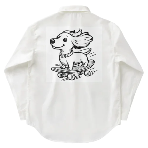 スケボー犬ライダー Work Shirt