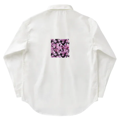 ピンクの花　鮮やか Work Shirt