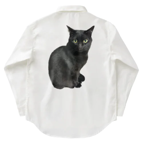 黒猫のクウ Work Shirt