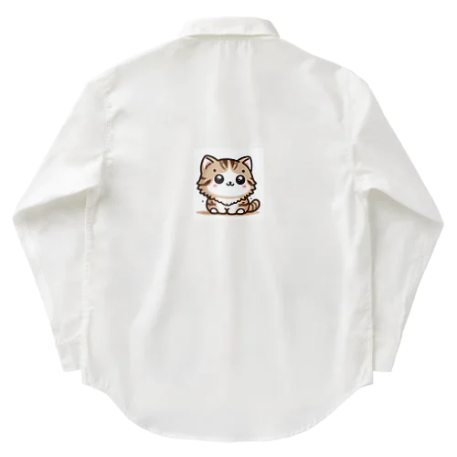 かわいい猫ちゃんデザイン☆LINE風アイテム　Lサイズ有 ワークシャツ