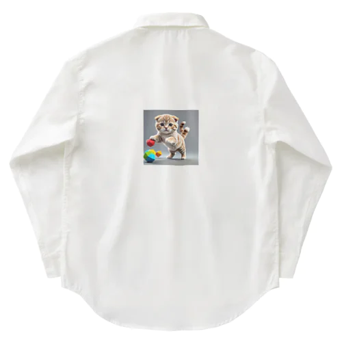 スコティッシュフォールド子猫ちゃん Work Shirt