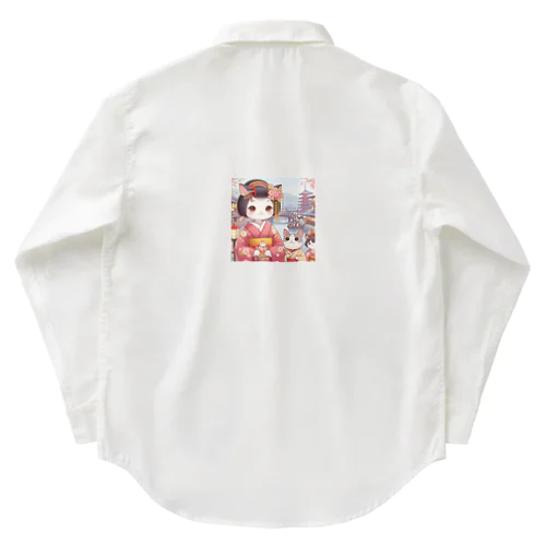 舞妓ネコおにゃん Work Shirt