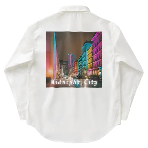 都市のカラフル夜景 Work Shirt