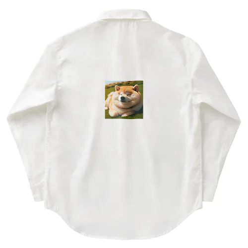 くつろぎすぎた柴犬 Work Shirt