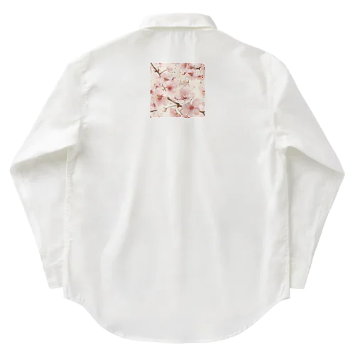 淡いピンクの桜の花4 Work Shirt