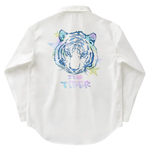 pastel tiger ワークシャツ