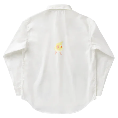 オカメインコ　おすましルチノー【まめるりはことり】 Work Shirt