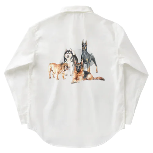 ちょっぴり強面の大きい犬たち。 Work Shirt