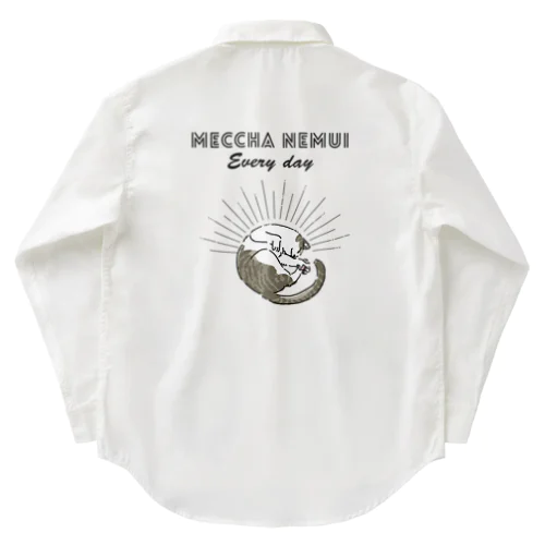 MECCHA NEMUI ねこ ワークシャツ