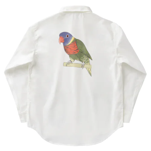 色合いが綺麗なゴシキセイガイインコちゃん【まめるりはことり】 Work Shirt