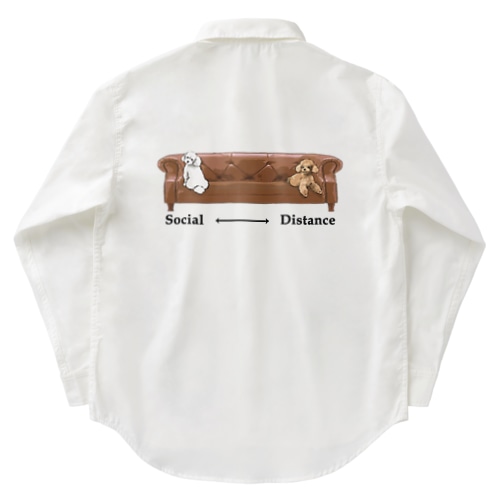 ソーシャルディスタンス　プードル Work Shirt