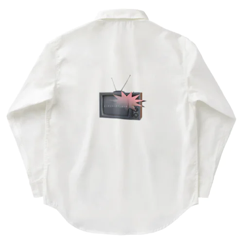 モノクロテレビ - black and white TV Work Shirt