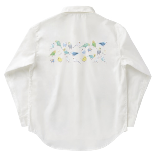 あつまれセキセイインコちゃん【まめるりはことり】 Work Shirt