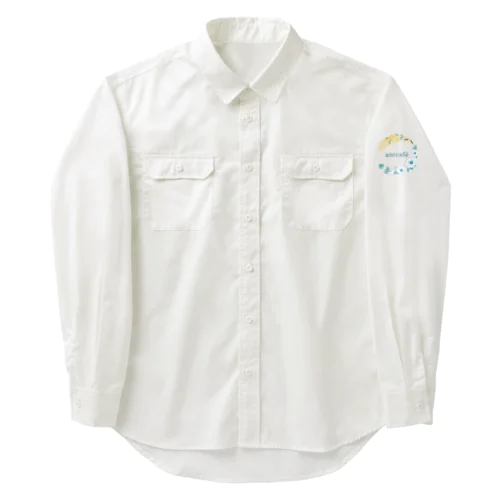antcafeワークシャツ（ホワイト・ベージュ） Work Shirt