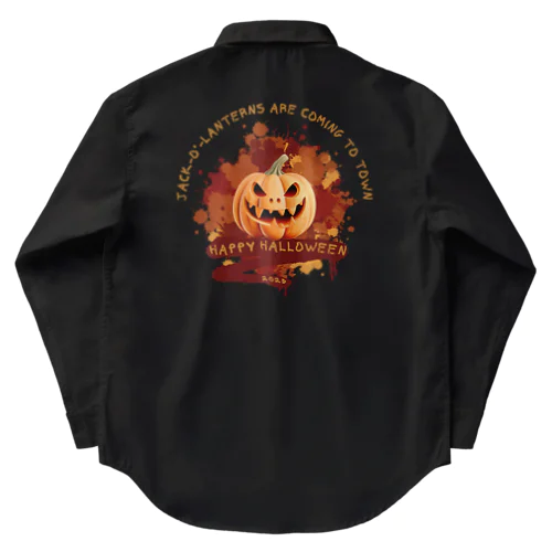 ハロウィンのかぼちゃ「ジャック・オー・ランタン」 Work Shirt