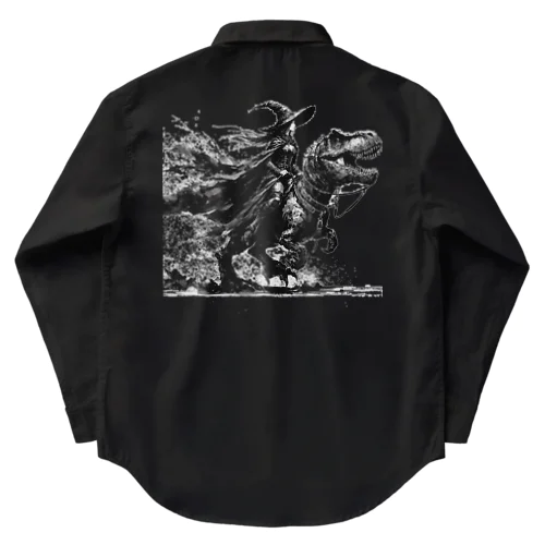 恐竜に乗る荒れ地の魔女 Work Shirt