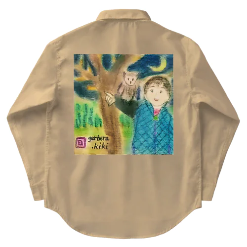 いおちゃん＆フクロウくん Work Shirt