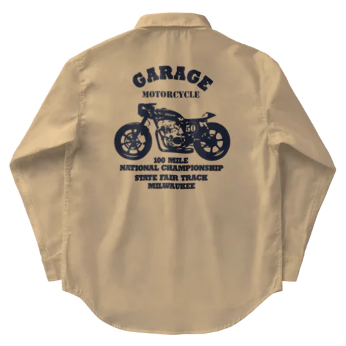 武骨なバイクデザイン Work Shirt