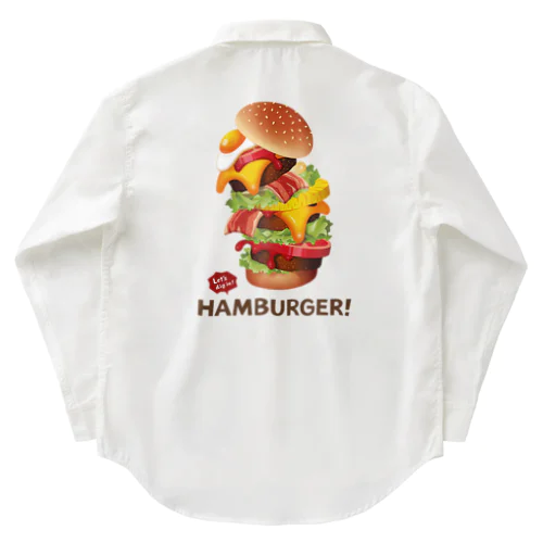 デカ盛りハンバーガー ! Work Shirt