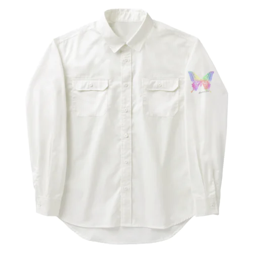 Butterfly(透過・ワンポイント) Work Shirt