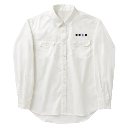 手裏剣　黒青 Work Shirt