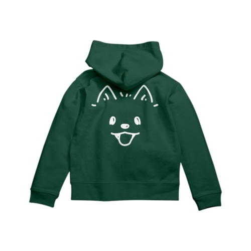 キッズサイズ　バックプリント　POMEぶ EX 近すぎるポメラニアン02 Zip Hoodie