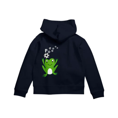 🐸かえるのヘディング Zip Hoodie