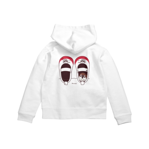 バックプリント*キッズサイズ*CT165 スズメがちゅん*うわばきA Zip Hoodie