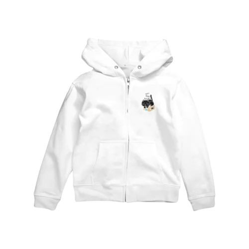 キッズサイズ　クロネコのバリバリバリー Zip Hoodie