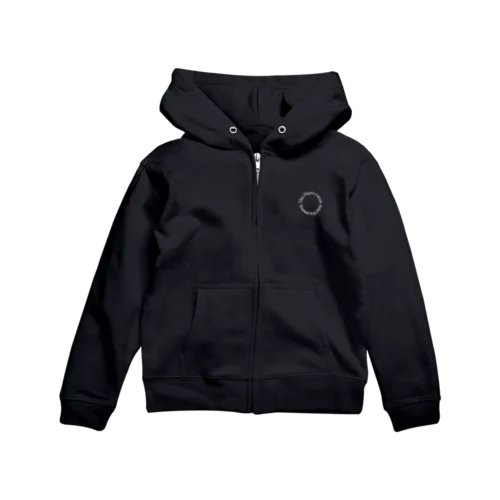 もじだけ白抜きロゴ Zip Hoodie