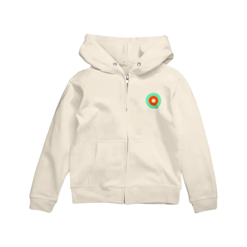 サークルa・ペパーミント オレンジ クリーム Zip Hoodie