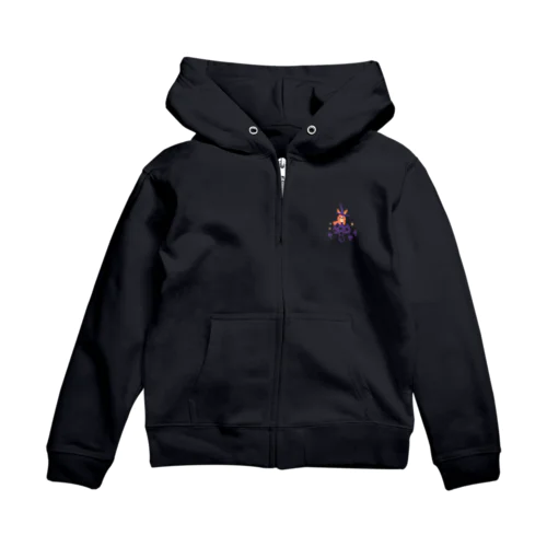 夜の森（バックプリントあり） Zip Hoodie