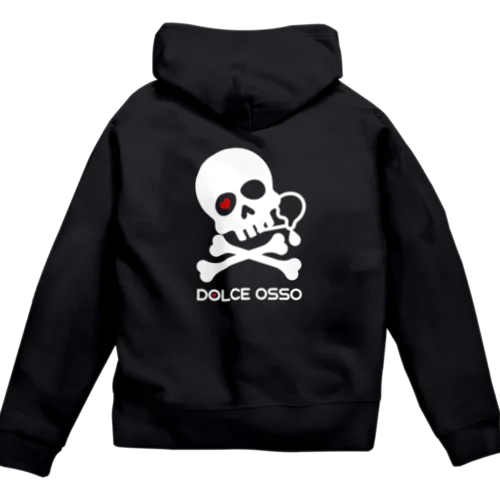 DOLCE OSSO ”ドルチェオッソ”　ホワイト　 Zip Hoodie