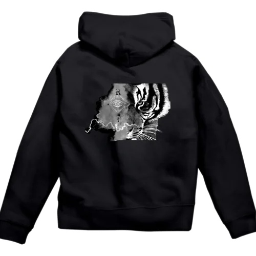 Black tiger ジップパーカー Zip Hoodie